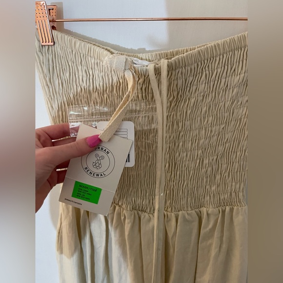 Urban Renewal Eco Linen Smocked Convertible Halter Tube Maxi Dress - Picture 4 of 10